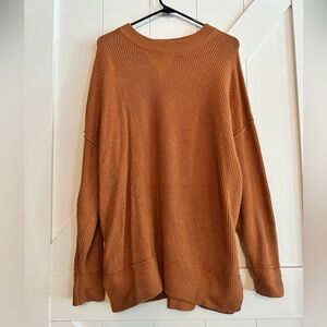 Aerie Size Medium Burnt Orange Crewneck Sweater